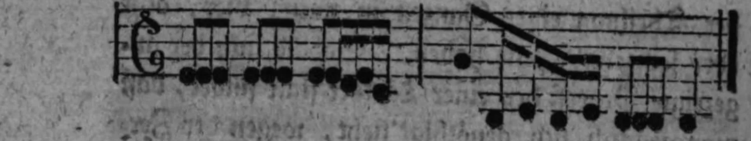 Notenbeyspiel: Neunachteltact, Fortsetzung und Abschluß der fig. 6. von PDF 340
