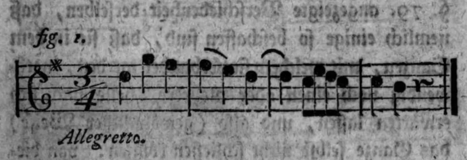 Notenbeyspiel: fig. 1, Allegretto, vollständiger enger Satz
