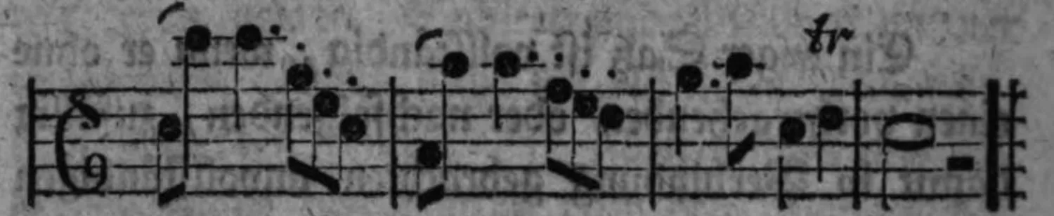 Notenbeyspiel: fig. 4, Allegretto, mit Triller, vollständiger enger Satz