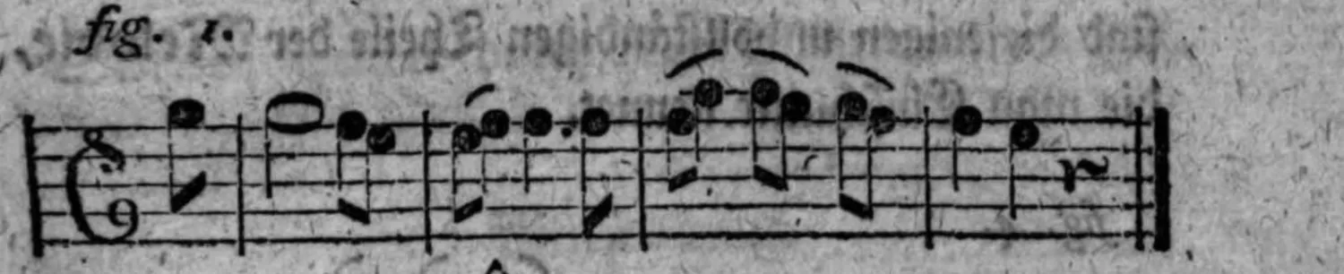 Notenbeyspiel: fig. 1, Allegro, mit △-Zeichen im dritten Tacte