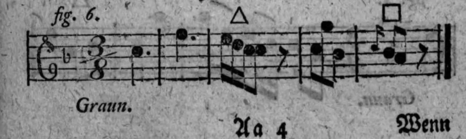 Notenbeyspiel: fig. 6, Fünfer nach Graun