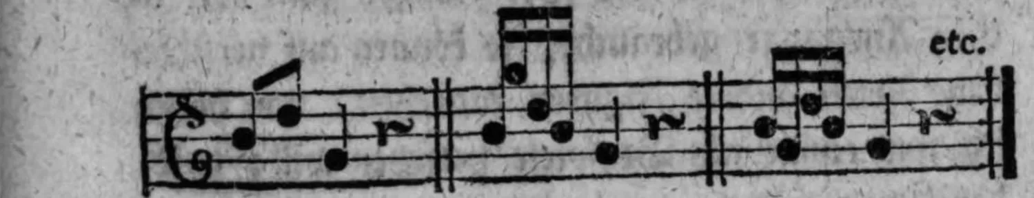 Notenbeyspiel: fig. 2, Cäsurnote mit Nachschlag anderer Dreyklangstöne verziert, mit alternativer Fassung des lezten Tactes (»oder statt des lezten Tactes so«)