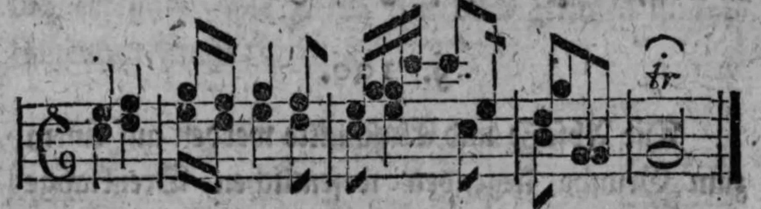 Notenbeyspiel: Fermate nach der Cäsurnote vermittelst eines Ueberhanges auf den guten Theil des folgenden Tactes, mit Triller