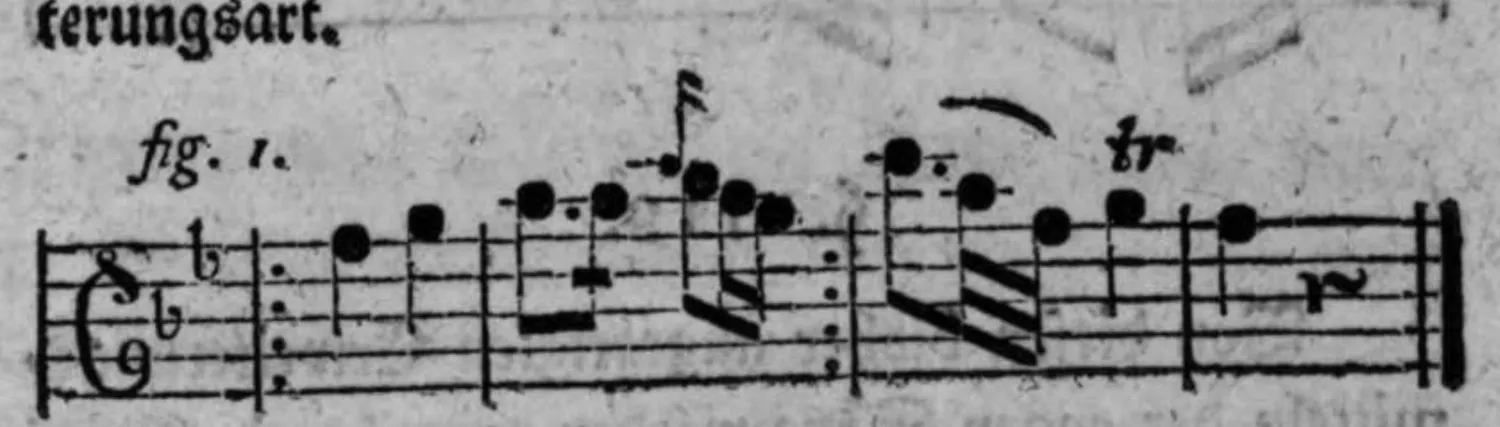 Notenbeyspiel: fig. 1, Allegretto, ein System