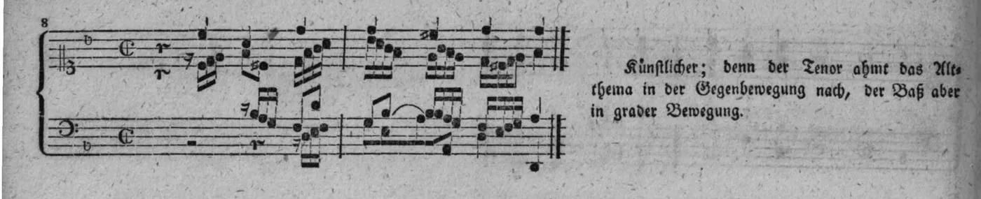 Notenbeyspiel, gedr. 100, Fünfte Strophe, Nro. 8