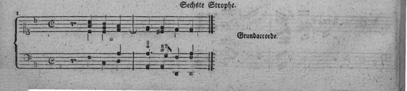 Notenbeyspiel, gedr. 100, Sechste Strophe, Nro. 1