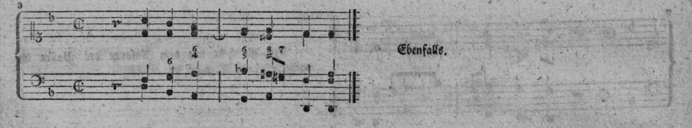 Notenbeyspiel, gedr. 101, Sechste Strophe, Nro. 3