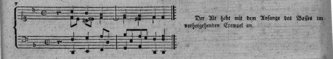 Notenbeyspiel, gedr. 102, Sechste Strophe, Nro. 7