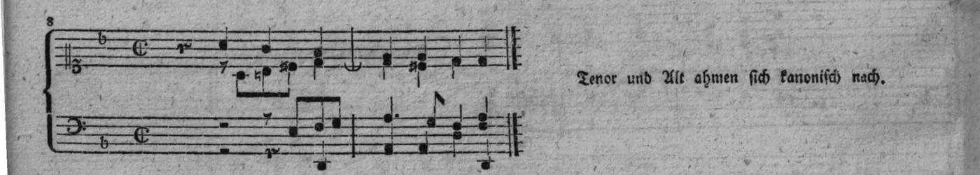 Notenbeyspiel, gedr. 102, Sechste Strophe, Nro. 8