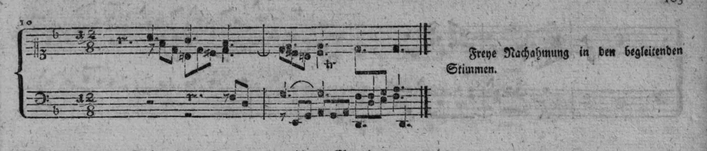 Notenbeyspiel, gedr. 103, Sechste Strophe, Nro. 10