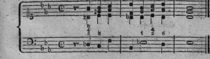 Notenbeyspiel, gedr. 33, dritte Zeile
