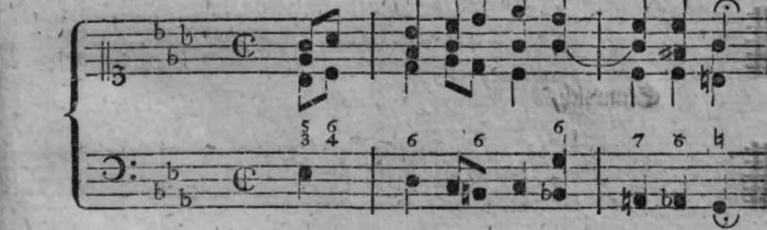 Notenbeyspiel, gedr. 35, dritte Zeile