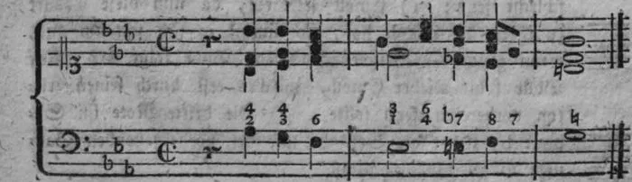 Notenbeyspiel, gedr. 36, vierte Zeile