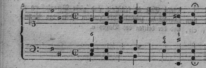 Notenbeyspiel, gedr. 44, Zweite Strophe, Nro. 2