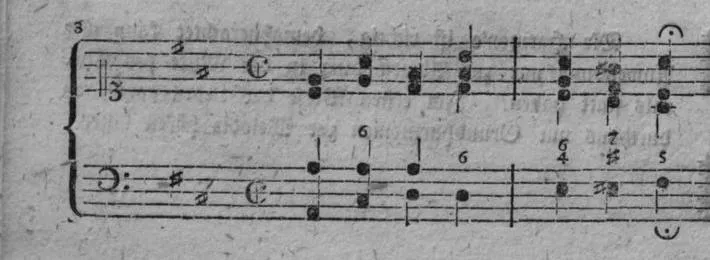 Notenbeyspiel, gedr. 44, Zweite Strophe, Nro. 3