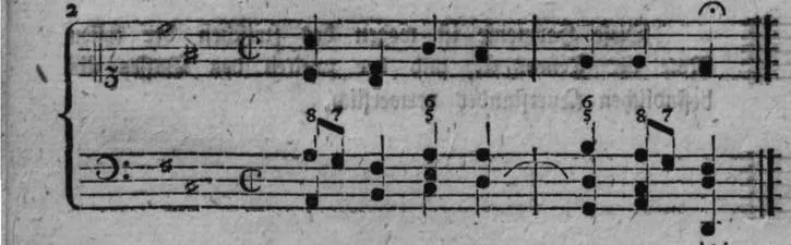 Notenbeyspiel, gedr. 46, Vierte Strophe, Nro. 2