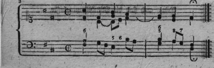 Notenbeyspiel, gedr. 46, Vierte Strophe, Nro. 3