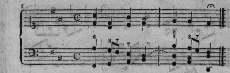Notenbeyspiel, gedr. 47, Vierte Strophe, Nro. 5