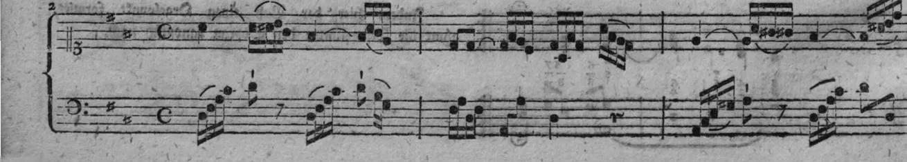 Notenbeyspiel, gedr. 48, Veränderungen, Nro. 2, Anfang