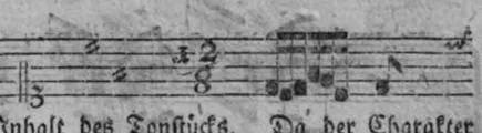 Notenbeyspiel, gedr. 53: das melodische Thema des vorigen Vorspiels in seiner kürzesten Gestalt