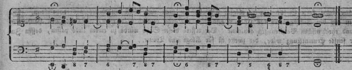 Notenbeyspiel, gedr. 59: veränderte Begleitung, Nro. 1, Schluß