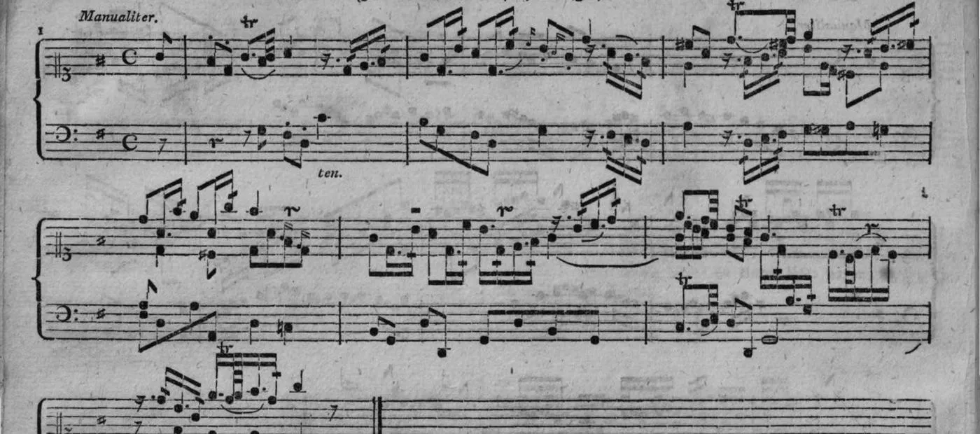 Notenbeyspiel, gedr. 62: Vorspiel Nro. 1 (»Manualiter.«), vollständig