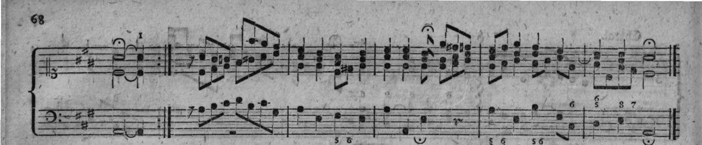 Notenbeyspiel, gedr. 68: Choral Nro. 2, Schluß