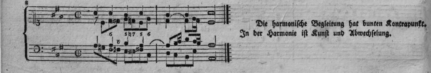 Notenbeyspiel, gedr. 70: veränderte Begleitung Nro. 8