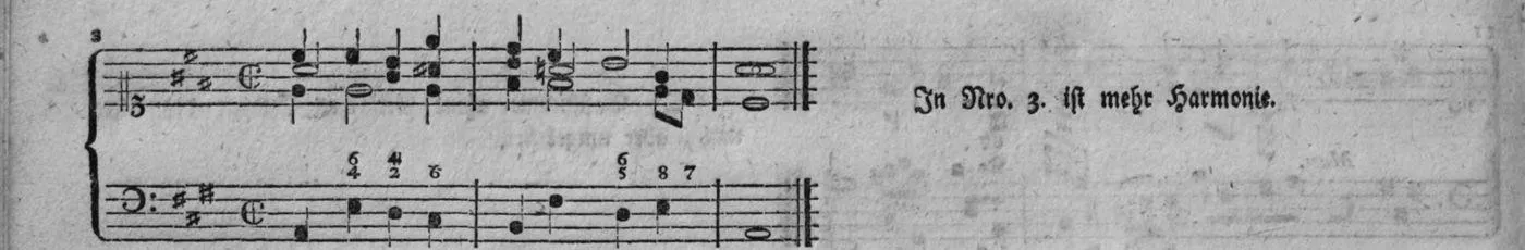 Notenbeyspiel, gedr. 72, Zweite Strophe, Nro. 3