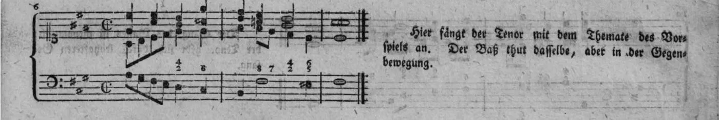 Notenbeyspiel, gedr. 73, Zweite Strophe, Nro. 6