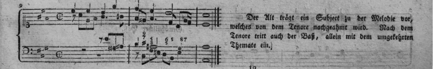 Notenbeyspiel, gedr. 73, Zweite Strophe, Nro. 9