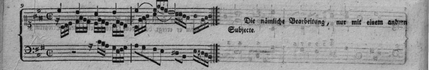 Notenbeyspiel, gedr. 76, Dritte Strophe, Nro. 9
