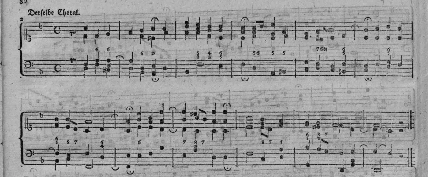 Notenbeyspiel, gedr. 86: Derselbe Choral, Nro. 2