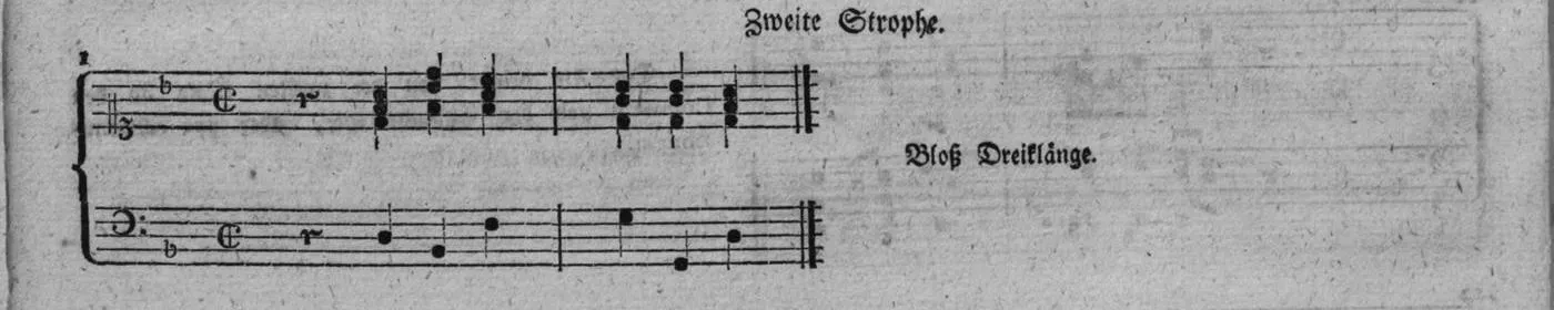 Notenbeyspiel, gedr. 90, Zweite Strophe, Nro. 1