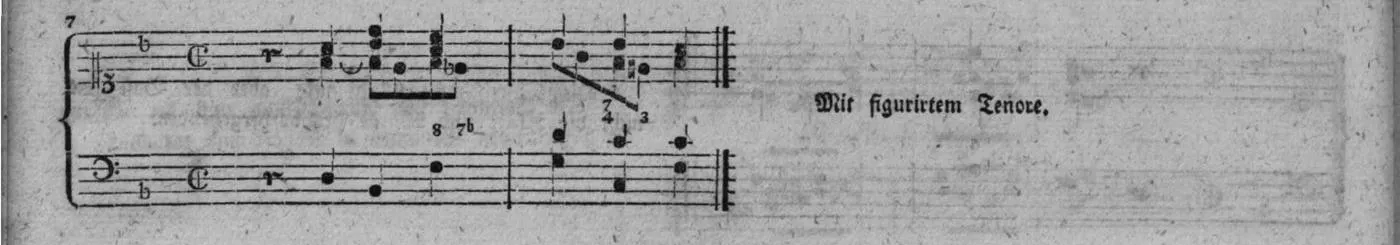 Notenbeyspiel, gedr. 92, Zweite Strophe, Nro. 7