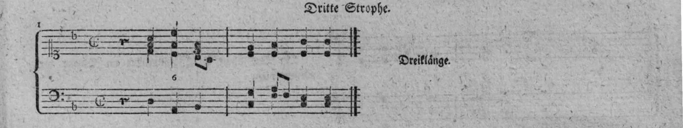 Notenbeyspiel, gedr. 93, Dritte Strophe, Nro. 1