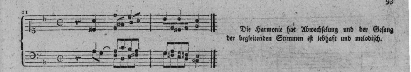 Notenbeyspiel, gedr. 93, Zweite Strophe, Nro. 11