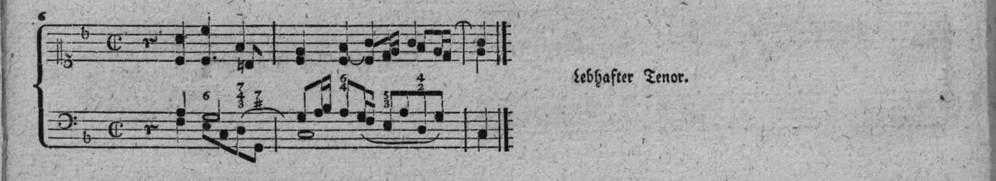 Notenbeyspiel, gedr. 94, Dritte Strophe, Nro. 6