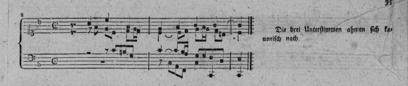 Notenbeyspiel, gedr. 95, Dritte Strophe, Nro. 8
