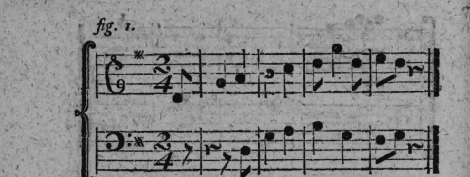 Notenbeyspiel: fig. 1, zweistimmig, 2/4-Tact