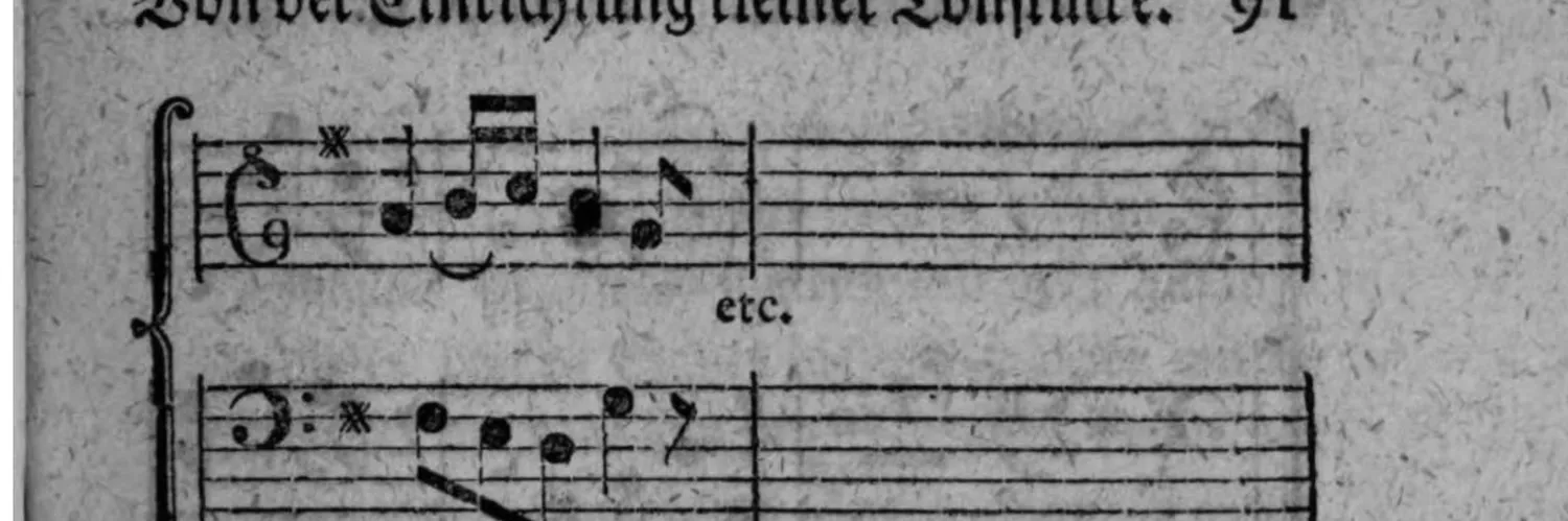 Notenbeyspiel: Schluß von fig. 2, ein System, endet mit »etc.« und Schlußstrich