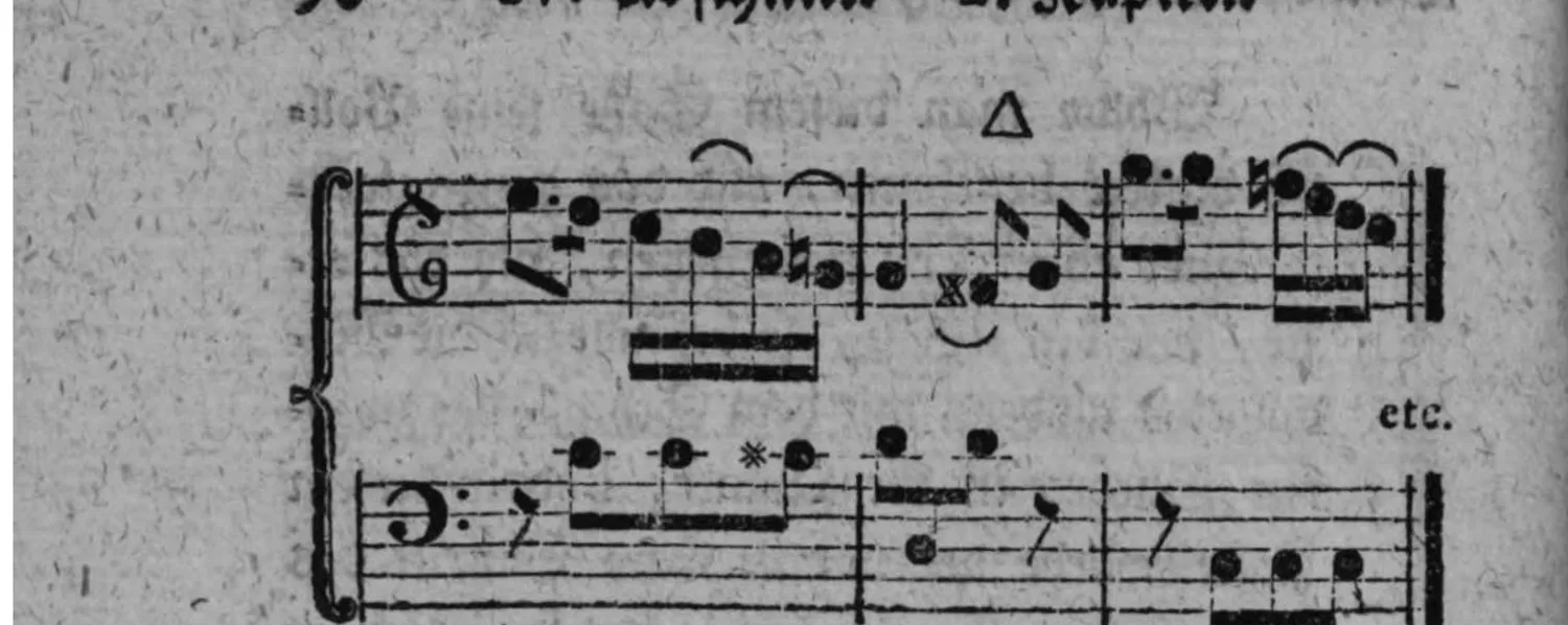 Notenbeyspiel: Schluß von fig. 6, ein weiteres System, endet mit »etc.« und Schlußstrich