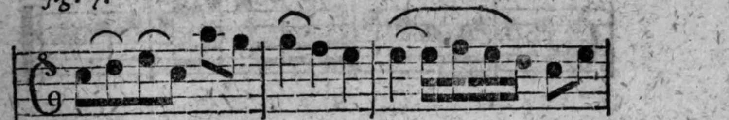 Notenbeyspiel: fig. 7, einstimmige Melodie, erstes System