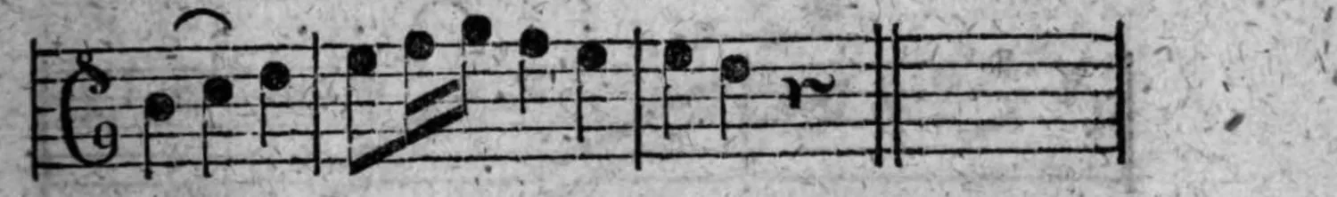 Notenbeyspiel: fig. 7, Fortsetzung, drittes (abschließendes) System, endet mit Doppelstrich