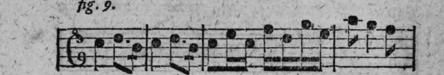 Notenbeyspiel: fig. 9, einstimmige Melodie, erstes System