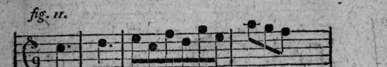 Notenbeyspiel: fig. 11, einstimmige Melodie, erstes System
