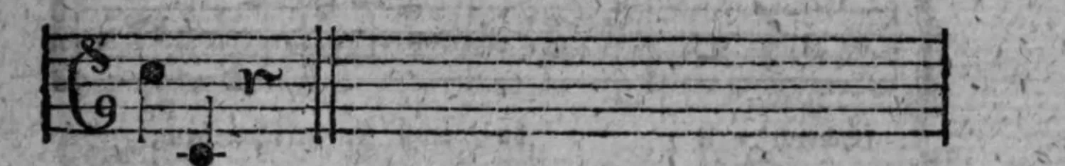 Notenbeyspiel: fig. 1, Fortsetzung, zweites (abschließendes) System, endet mit Doppelstrich