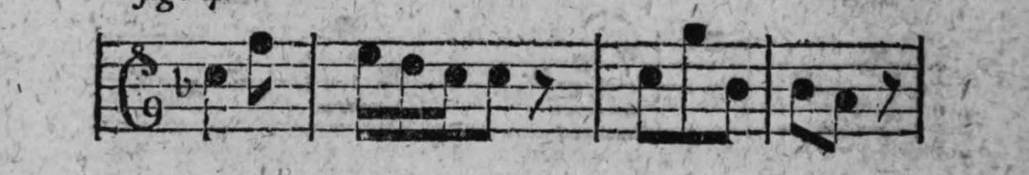 Notenbeyspiel: fig. 4, einstimmige Melodie, erstes System