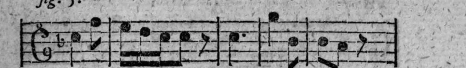 Notenbeyspiel: fig. 5, einstimmige Melodie, erstes System