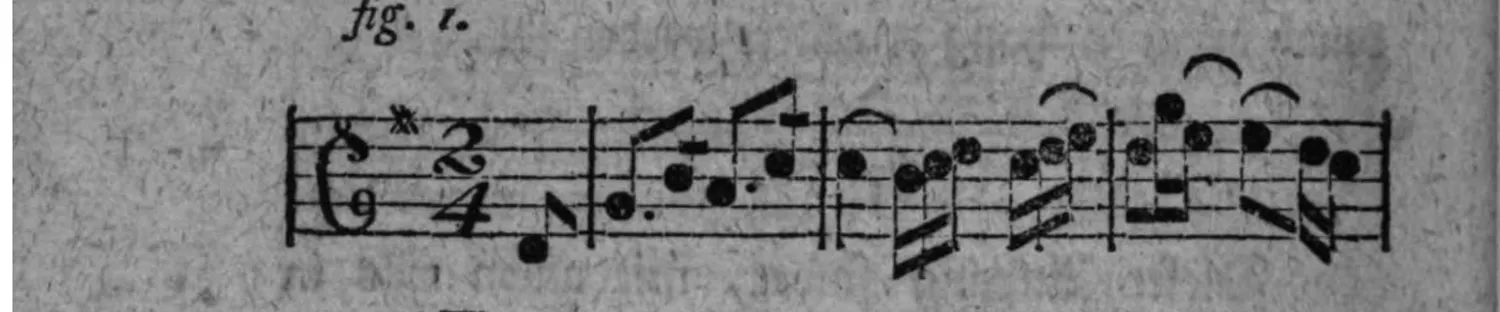 Notenbeyspiel: fig. 1, erstes System, 2/4-Tact